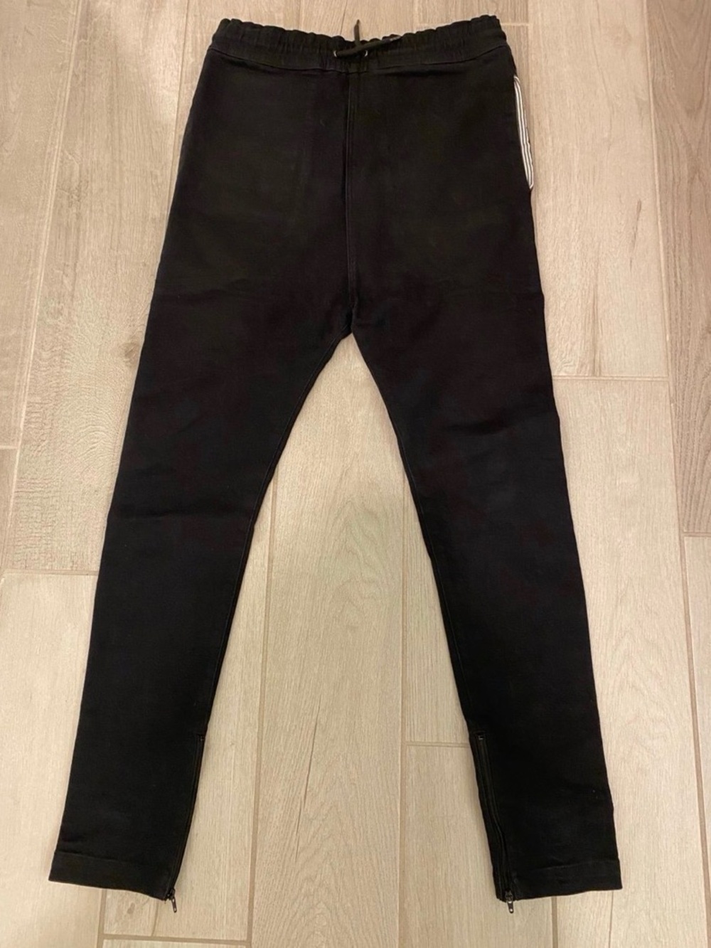 I Love Ugly Skinny Slouch Drop Crotch Zespy Joggers with zipper ankles